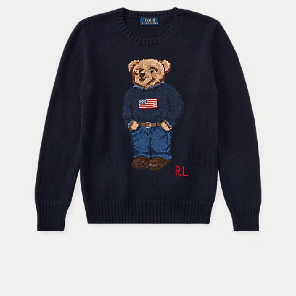 Kids Polo Bear Cotton Sweater
